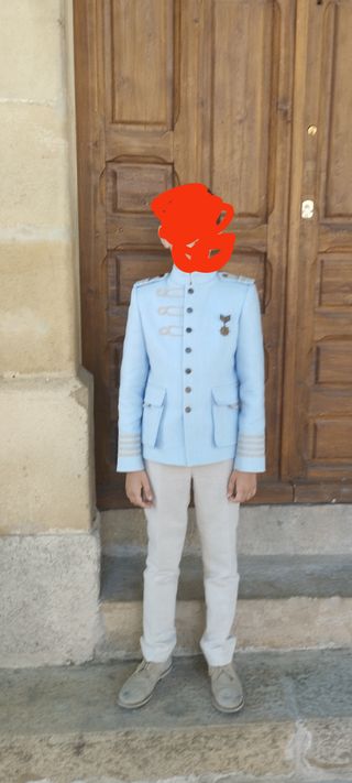 Traje de comunión niño azul y beige Talla M