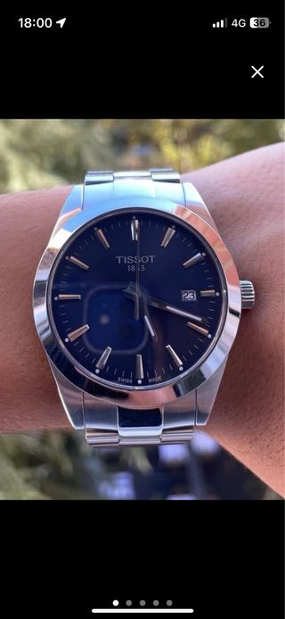 Tissot 1853 Reloj Azul y Plateado
