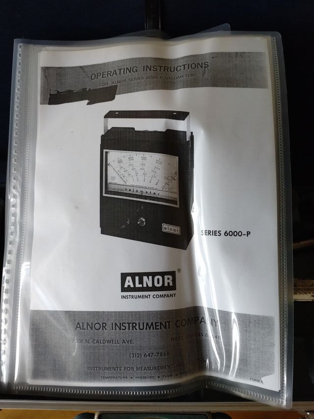 Alnor Velometer 6000 Misuratore portata aria