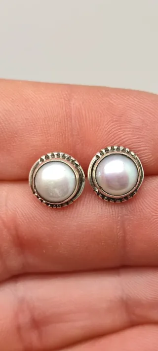 Pendientes de Plata y Perla.
