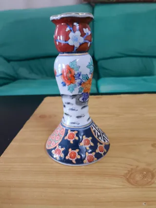 Portacandele in porcellana giapponese Imari