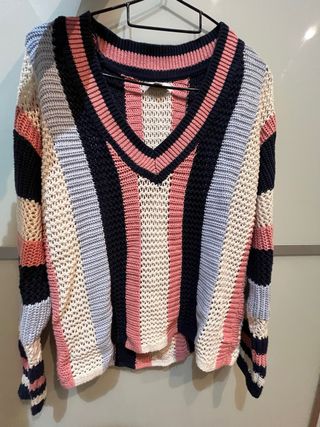 Jersey rayas azul y rosa