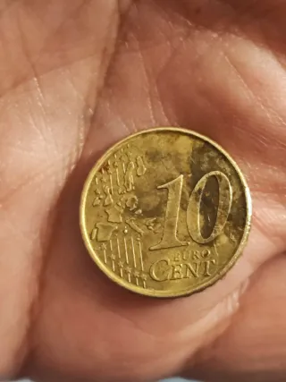 Moneda 10 céntimos Cervantes 1999 España