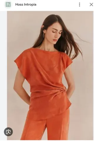 Blusa Hoss Intropia Naranja Talla L