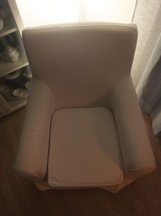 Sillón y puff EKTORP Ikea Blanco