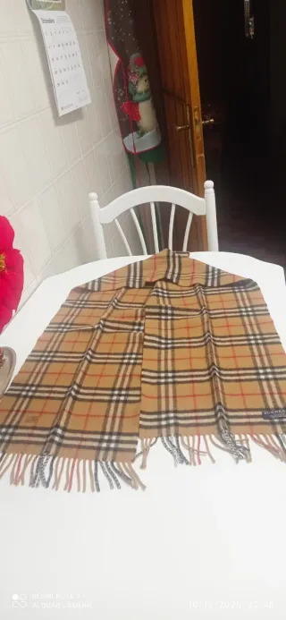 Bufanda Burberry Lana Tartán Marrón