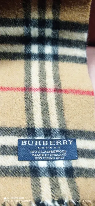 Bufanda Burberry Lana Tartán Marrón