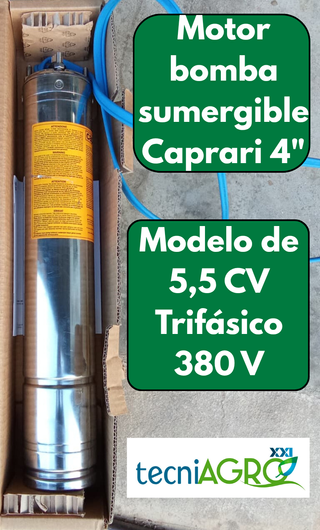 Motor Bomba Pozo 4" Caprari 5,5 CV Trifásico 380 V