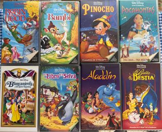 Lote 8 Películas VHS Disney Clásicos