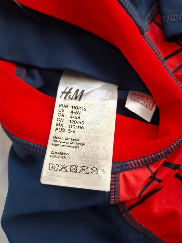 Traje de baño Spiderman manga larga