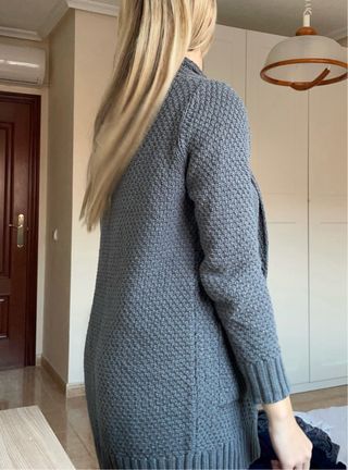 Rebeca gris punto L mujer