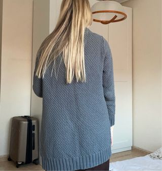 Rebeca gris punto L mujer