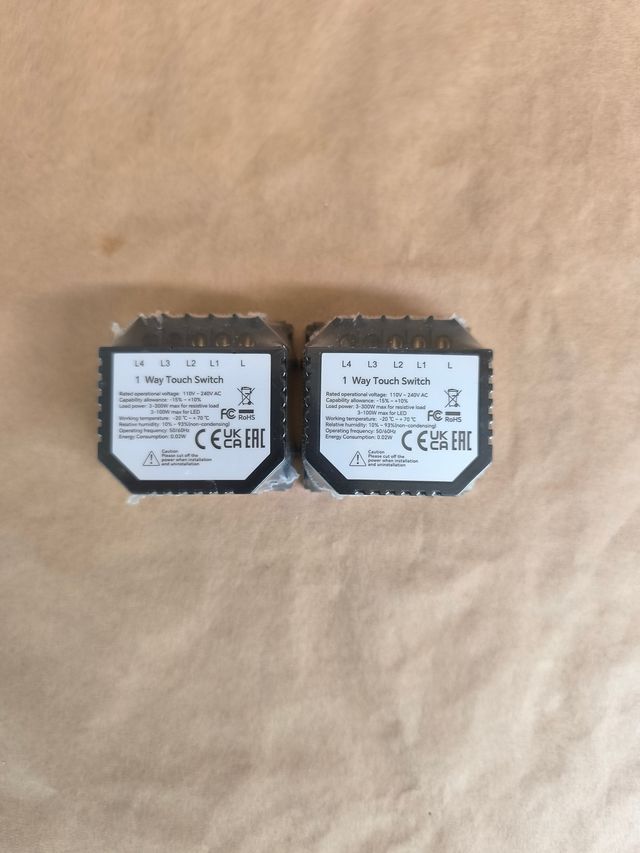 Pack 2× interruptor táctil doble ASEED - Nuevo