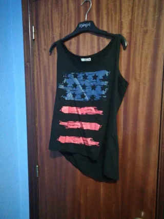 Camiseta tirantes bandera USA Talla M