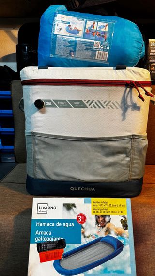 Nevera 35L + Hamaca Hinchable Livarno+Sofa Livarno
