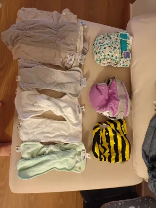 Pañales de tela y absorbentes