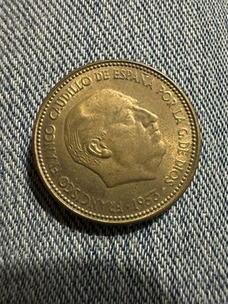 2 monedas de 2,5 Pesetas 1953 Francisco Franco