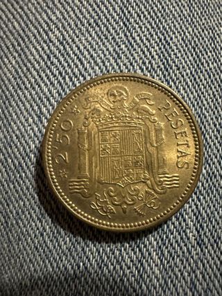 2 monedas de 2,5 Pesetas 1953 Francisco Franco
