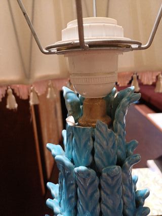 Lámpara de mesa Manises azul