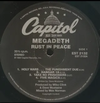 Megadeth - Rust in Peace LP Vinilo