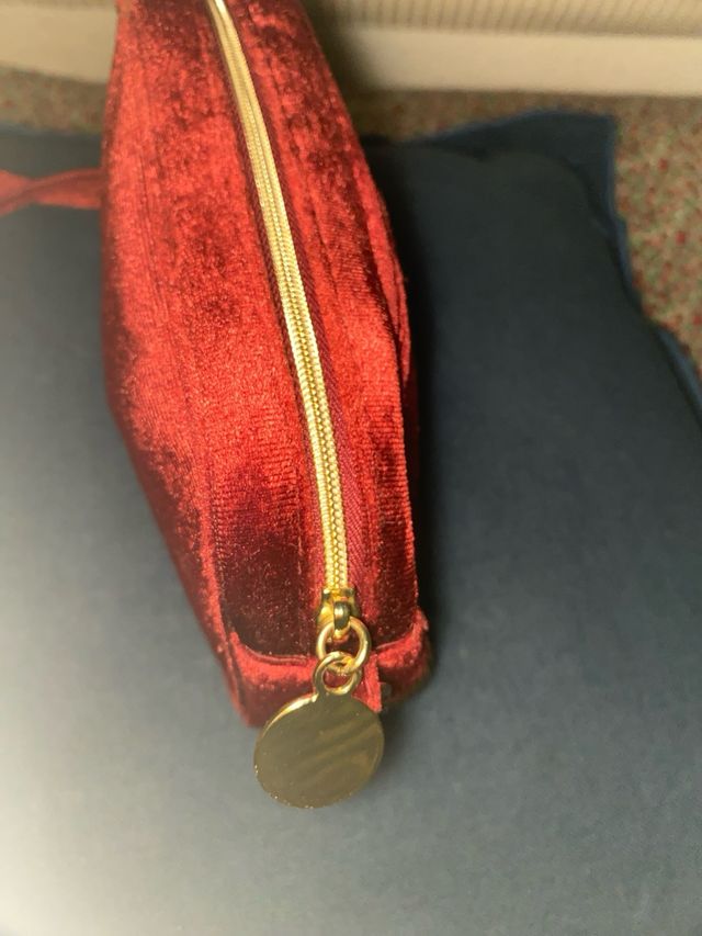 Bolso terciopelo HOGWARTS color granate