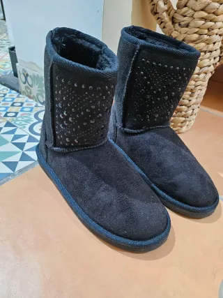 Botines negros con strass