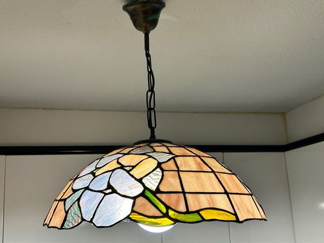 Lámpara colgante cristal nácar