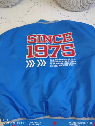 Chaqueta Zara Bomber Azul Talla XXL