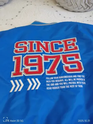 Chaqueta Zara Bomber Azul Talla XXL