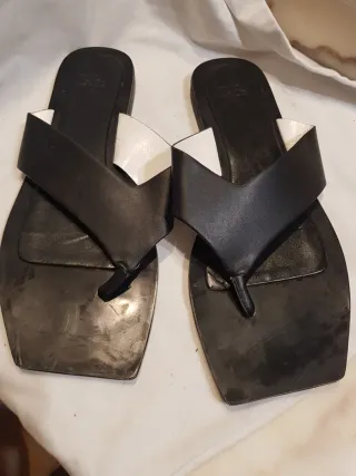 Sandalias ZARA mujer negras 