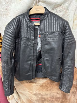 Cazadora de Moto Negra Cuero