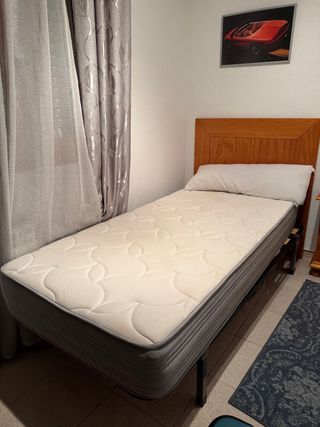 Se venden dos camas individuales con colchones.