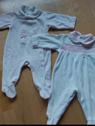 Lote 2 pijamas bebé hechos en España(Visi) T-1 mes