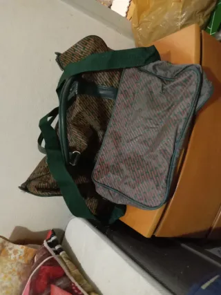 Bolsa de viaje Trusitas verde y marrón