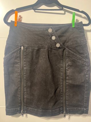 Falda vaquera negra Morgan Talla 40
