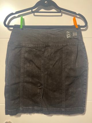 Falda vaquera negra Morgan Talla 40