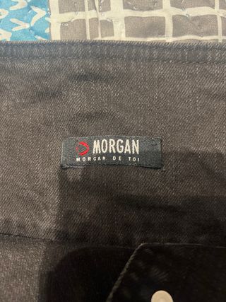 Falda vaquera negra Morgan Talla 40
