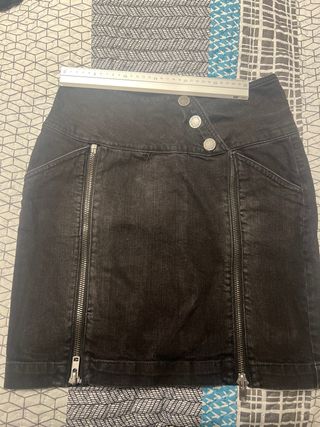 Falda vaquera negra Morgan Talla 40