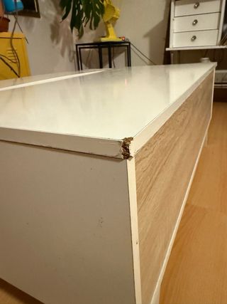 Mesa de centro elevable blanca