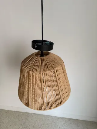 Lámpara colgante yute natural
