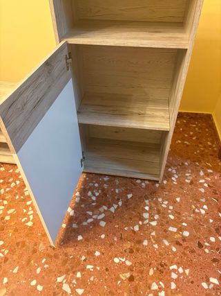 Conjunto Muebles Salón Madera y Cristal