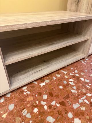 Conjunto Muebles Salón Madera y Cristal