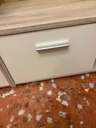 Conjunto Muebles Salón Madera y Cristal
