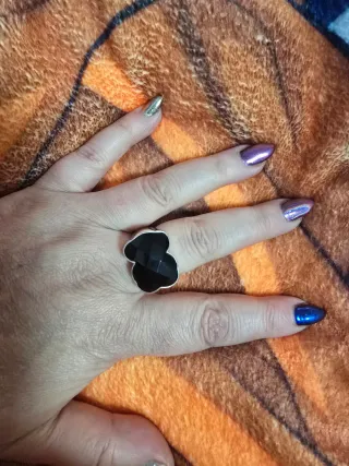 Anillo Tous Onix Plata