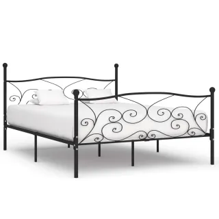 Estructura de cama de metal negra 2x2