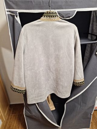 Chaqueta mujer beige y dorada Talla L