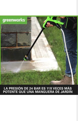 Hidrolimpiadora Greenworks a batería 24V / 300W