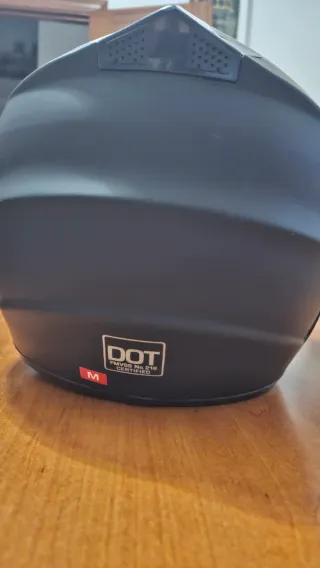 Casco NUEVO Talla M Negro mate + Guantes