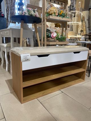 Zapatero con cajón y 2 estantes