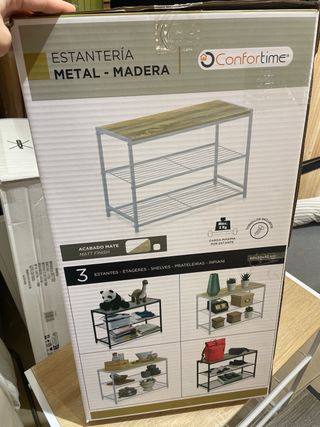 Zapatero 3 Niveles Madera y Metal